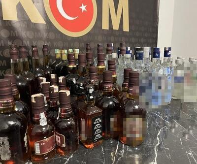 Kütahya’da 74 şişe kaçak içki ele geçirildi