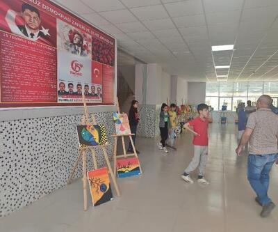 Mardinde ilkokul öğrencilerinden resim sergisi