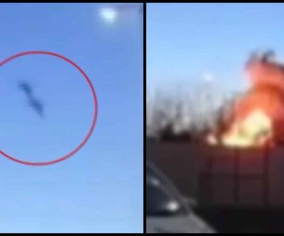 Rusyada savaş uçağı 2 katlı binanın üzerine düştü