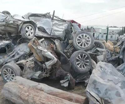 Hatayda deprem sonrası hurda araçlar toplanıyor