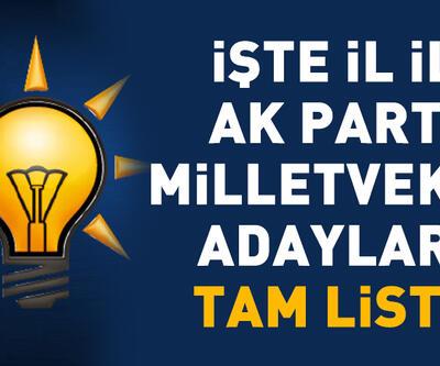 AK Parti milletvekili aday listesinde kimler var 14 Mayıs 2023 seçimi için TAM LİSTE