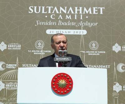SON DAKİKA: Sultanahmet Camii ibadete açıldı... Cumhurbaşkanı Erdoğan: İki bayramı bir arada yaşadık