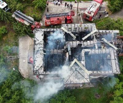 Trabzonda çatı yangını