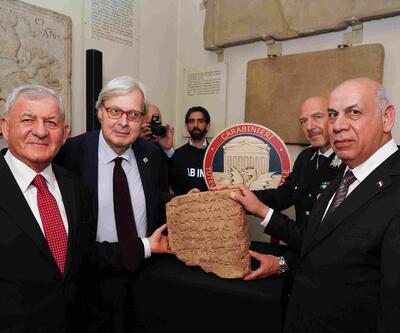 Irak, İtalya’dan geri aldığı 2 bin 800 yıllık tarihi eseri sergiliyor