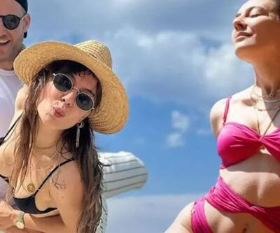 Yaz sezonunu açtı Ege Kökenliden bikinili tatil pozları