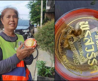 Taylandda bulduğu altınları polise götüren temizlikçiye ödül