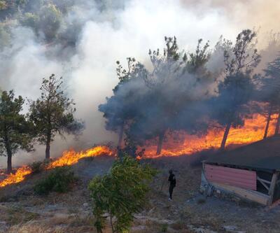 Amasyada Harşena Kalesi yakınında orman yangını