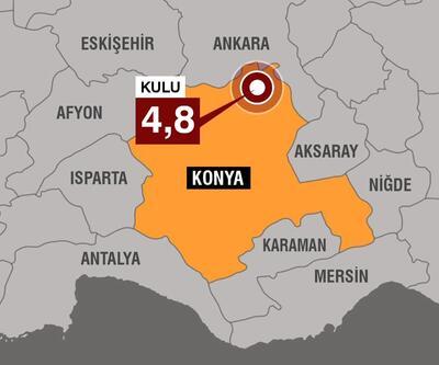 SON DAKİKA: Konyada 4,8lik korkutan deprem