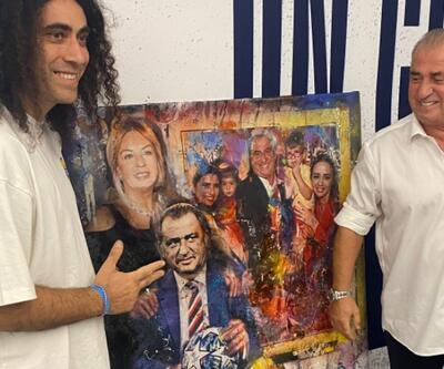 Fatih Terim ve ailesi için Ersan Kaydan özel tablo takdimi
