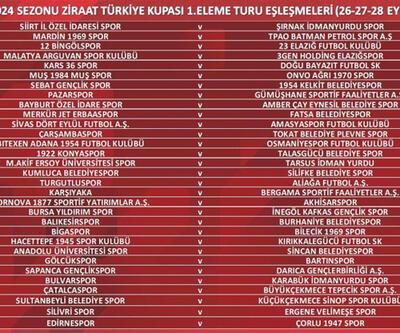 Ziraat Türkiye Kupası 1. Eleme Turu eşleşmeleri belli oldu
