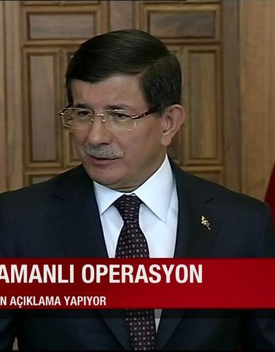 Başbakan Davutoğlundan operasyon açıklaması