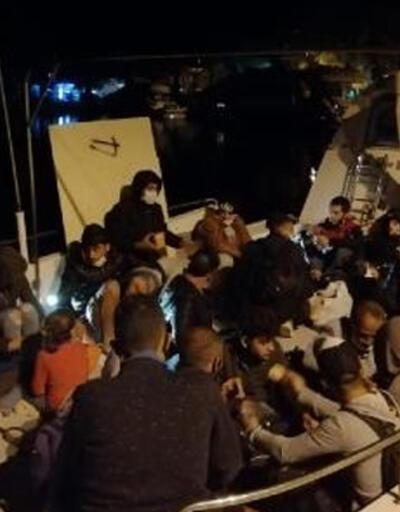 Marmariste 87 kaçak göçmen kurtarıldı