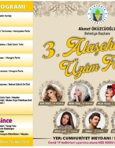 Üzümün başkenti Alaşehirde festival zamanı