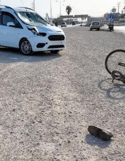 Hafif ticari aracın çarptığı bisikletli ağır yaralandı