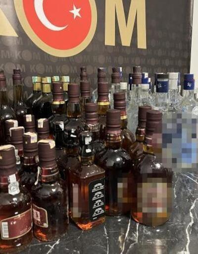Kütahya’da 74 şişe kaçak içki ele geçirildi