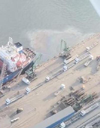 Denize kirleten gemi havadan tespit edildi, 12 milyon 596 bin TL ceza kesildi