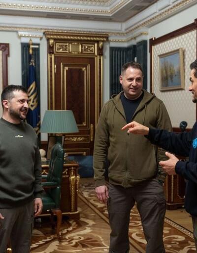 Dünyaca ünlü aktör Orlando Bloom, Kievde Zelenski ile görüştü