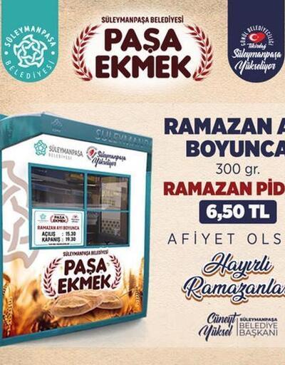 Süleymanpaşa Belediyesinin ucuz ramazan pidesi satışları başladı
