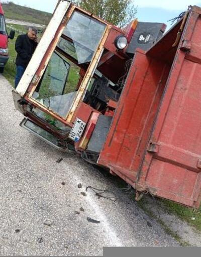 Kontrolden çıkan traktör devrildi, sürücüsü ağır yaralandı