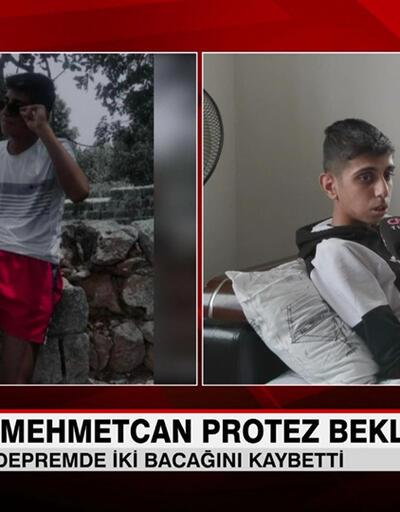Depremzede Mehmetcan protez bekliyor