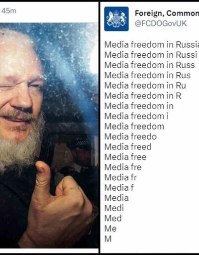 Rusyadan ‘Assange’ paylaşımı ile İngiltereye kinayeli yanıt