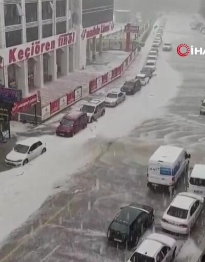 Ankarayı bir kez daha sel ve dolu vurdu