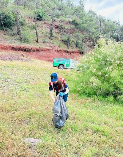 Jandarma ekipleri, Kalecik Barajı çevresinde temizlik yaptı