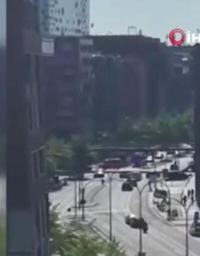Almanyada patlama Metro seferleri iptal edildi, caddeler trafiğe kapatıldı