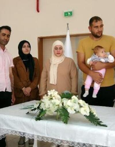 Bebekleri ile enkazdan çıkartılan Suriyeli çift, Vanda nikah masasına oturdu