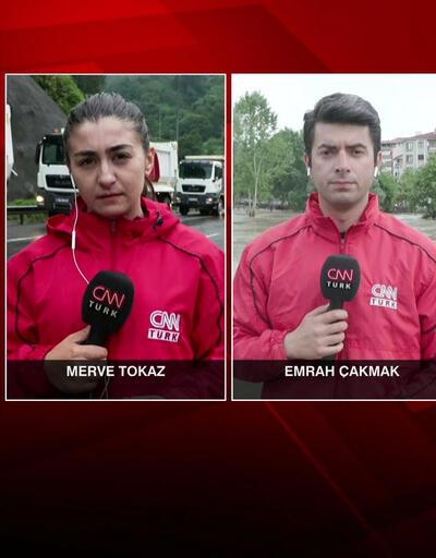 Karadeniz sele teslim CNN TÜRK ekipleri son durumu aktardı