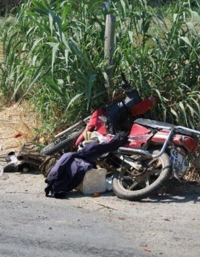 Manisada otomobille çarpışan kaskız motosikletli hayatını kaybetti