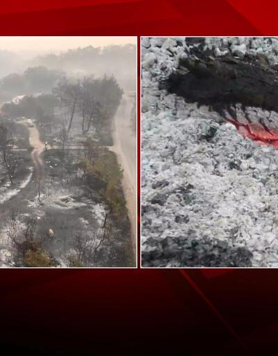 Çanakkalede ciğerimiz yanıyor CNN TÜRK ekibi yanan Yağcılar Köyünde