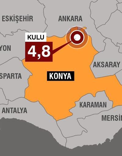 SON DAKİKA: Konyada 4,8lik korkutan deprem