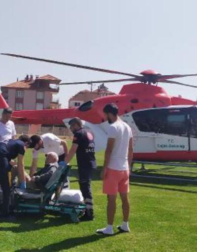 Kalp hastasına ambulans helikopter desteği