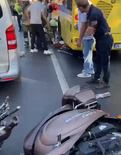 İstanbulda korkunç kaza Hamile kadın otobüsün altında kaldı