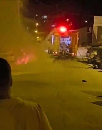 Mardin’de seyir halindeki otomobil yandı
