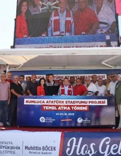 Kumluca Atatürk Stadyumunun temeli törenle atıldı