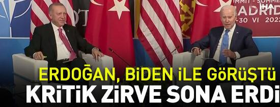 Erdoğan, Biden ile görüşüyor... Kritik zirve başladı