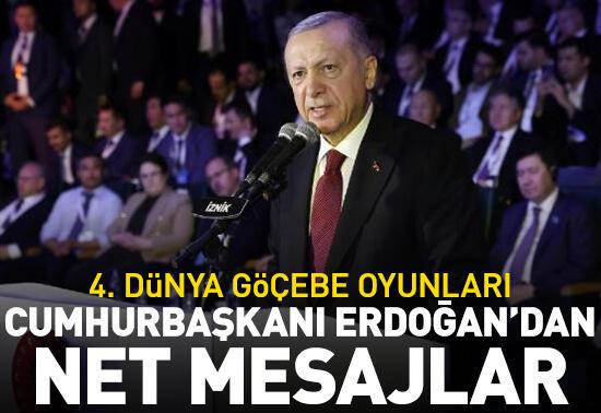 4. Dünya Göçebe Oyunları açılışı... Cumhurbaşkanı Erdoğan'dan net mesajlar