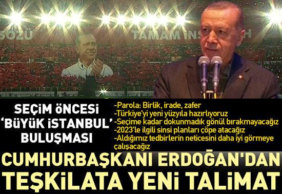 AK Parti'de Büyük İstanbul BuluşmasıCumhurbaşkanı Erdoğan'dan teşkilata yeni talimat