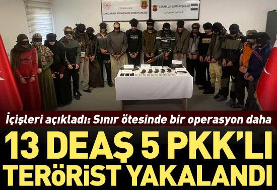 İçişleri Bakanlığı duyurdu18 terörist yakalandı