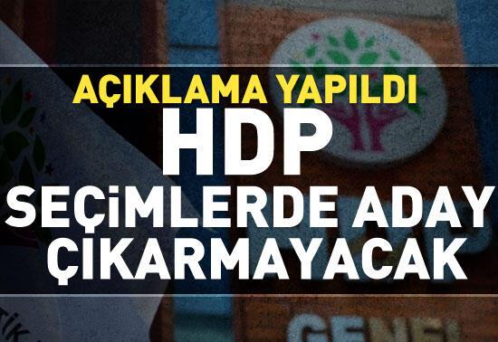 HDP'den açıklama: Seçimde aday çıkarmıyoruz