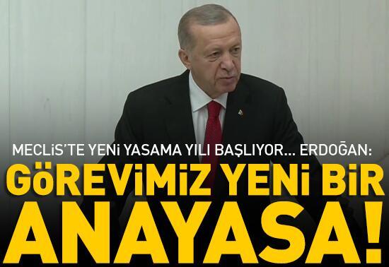 Erdoğan: Görevimiz yeni bir anayasa