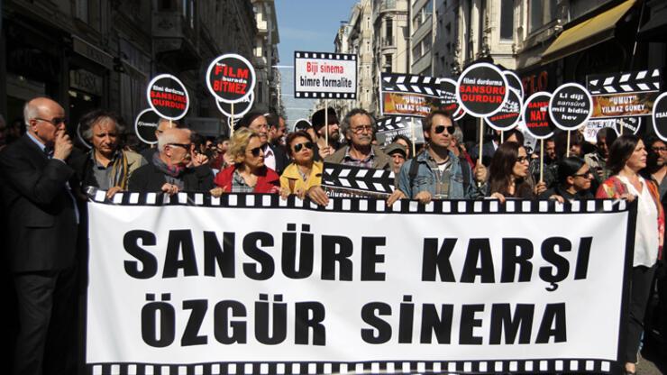 "Sansüre karşı özgür sinema" yürüyüşü