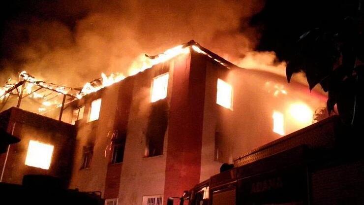 Adana'nın Aladağ ilçesindeki kız öğrenci yurdunda yangın