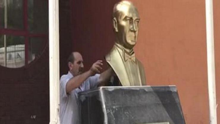 Atatürk heykelini kıran şüpheli şizofreni hastası çıktı