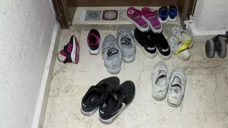 Eve giremeyen hırsızlar ayakkabılara dadandı