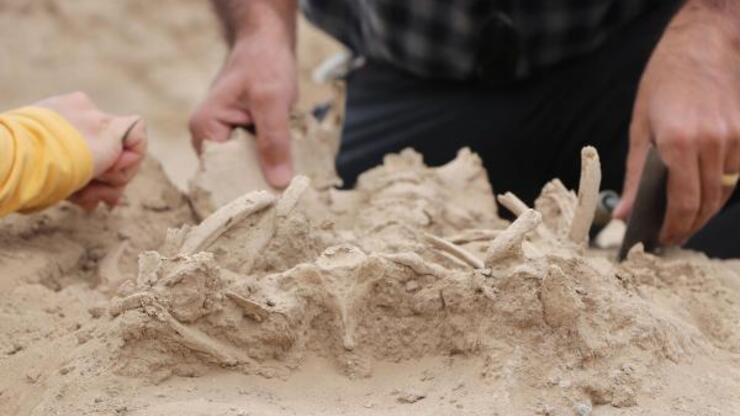 Van'da Urartulara ait nekropolde takılarıyla birlikte bir bebek iskeleti bulundu!