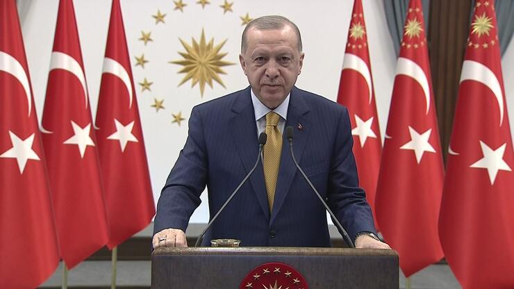 Cumhurbaşkanı Erdoğan, TOKİ tarafından Arnavutluk’ta yapılacak 522 konutun temel atma töreninde konuştu