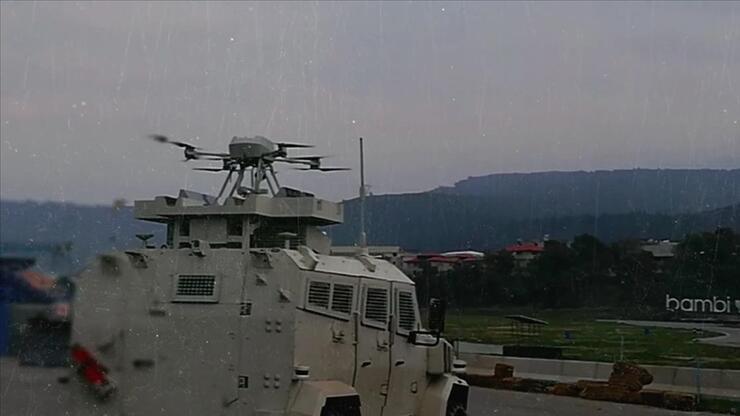 Silahlı drone Songar, askeri kara aracına entegre edildi